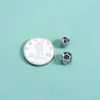 Cuentas Espaciadoras Pequeñas de Flor de Plata Esterlina S925 Electrochapada con Diamantes, Cuentas Espaciadoras de Margarita, Cuentas de Rueda, Accesorios de Cuentas Sueltas para Pulseras de Cristal DIY