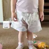 Conjunto Infantil Yinco para Meninas Verão Estilo Fino 2026 Casual Respirável Roupa Infantil Classe A Body e Shorts para Bebê Menina