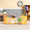 Caixa Surpresa Vida de Trabalho do Gato Laranja Desenho Animado Criativo Gato Fofo Estatueta de Mesa Presente de Aniversário para Estudante