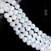 Olho de gato branco contas soltas corda longa corrente Handmade DIY joias acessórios por atacado contas redondas produtos semiacabados gesso branco olho de gato Pedra
