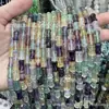 Cuentas de Bambú de Fluorita de Colores, Cuentas Sueltas de Fluorita de Colores, Accesorios Irregulares para Joyería de Cuentas DIY, Productos Semi-Acabados para Transfronterizo