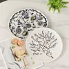 Ouge D's Serie Jardín Granville Vajilla Moda Retro Hueso de Porcelana Tazón, Cuchara y Plato Set de Caja de Regalo Recomendado para Regalar