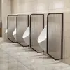Divisória de Urinol Banheiro Público Banheiro Masculino Divisória de Urinol Hotel Aço Inoxidável Longo Vidro Arco-Íris Divisória de Banheiro