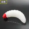 Atacado de equipamentos de pesca verme de pão com cabeça mergulhada 2,4 cm 0,5 g em massa cinco cores larvas isca de larva macia equipamentos de pesca