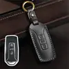 Funda Protectora para Llave de Coche Adecuada para Volkswagen Touareg 17/18/19/20/21 Bolsa Hecha a Mano de Cuero Genuino para Touareg