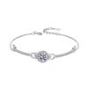 Pulseira de Prata Esterlina S925 Aro Mobius Tão Radiante Quanto uma Galáxia Moissanita Colorida de Um Quilate Joias Atacado Transfronteiriço