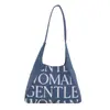 Bolso de Lona con Estampado de Letras Nuevo 2025 para Mujer, Bolso de Mano de Gran Capacidad, Bolso de Hombro, Bolso Tote, Estilo Coreano, Bolso de Compras Portátil para Salidas