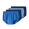 Roupa íntima de algodão puro para homens de meia-idade e idosos, Shorts triangulares largos para idosos, Tamanho Plus Size, Cuecas 100% algodão, Atacado, Cintura Alta