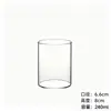 Taza de Vidrio de Borosilicato Alto, Resistente al Frío y al Calor, Taza de Vidrio Doméstica Simple y Minimalista, Taza Recta Ultradelgada, Taza Colin, Taza para Jugos