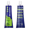 Pegamento sin clavos sólido azul de 50 ml, pequeño, blanco porcelana, fuerte, secado rápido, pegamento conveniente, estante de almacenamiento doméstico sin perforaciones, multi-stick