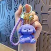 Llavero Colgante Oso Violento de Dibujos Animados de Resina Encanto para Bolso de Pareja Cordón para Llave de Coche Colgante para Teléfono Pequeño Regalo