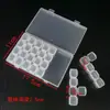 Caixa de Armazenamento de Decoração para Nail Art Plástica Caixa de Armazenamento para Itens Pequenos 7 Fileiras 28 Compartimentos Caixa para Pedraria de Decoração de Unhas Caixa com Compartimentos Combinados
