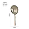 Colher de Sopa Grande de Aço Inoxidável com Cabo Curto, Colher Escorredora para Uso Doméstico, Colher de Servir, Colher de Arroz, Colher de Servir para Restaurante, Colher para Farinha