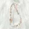 Lanyard original de perlas de flor de lis con cuentas para teléfono móvil, cadena colgante para teléfono móvil, cámara ccd, chica