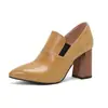 Zapatos romanos de punta retro para mujer, nuevos zapatos de capa única para primavera y otoño, tacones altos gruesos, tallas grandes 40-50, zapatos de comercio exterior