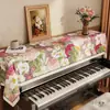 Pintura al Óleo Americana Cubierta para Piano Cubierta contra Polvo Media Cubierta Teclado Electrónico Cubierta de Lujo Ligero Cubierta Protectora para Taburete de Piano