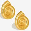 Pendientes de Playa Elegantes Europeos y Americanos de Acero Inoxidable 304 Estilo Ins para Mujer Pendientes Distintivos Pendientes de Caracola de Nicho Pendientes