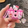 Novo Chaveiro de Câmera Sanrio em Forma de Barco Fofo Desenho Animado Kuromi Brinquedo Pingente de Mochila de Estudante Pequeno Presente