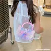 Bolsa Transversal Infantil, Bolsa Pequena Perolada Fragrante para Menina, Bolsa Fofa de Pérolas, Bolsa de Ombro, Bolsa de Desenho Animado da Princesa Elsa
