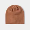 Gorro de lana holgado para mujer para el invierno 2026, Gorro de punto cálido y a la moda para el trabajo, Gorro plegable de punto con parte superior redonda