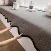 Almofada minimalista de chenille para bay window, adequada para todas as estações, antiderrapante, toque de alta qualidade, borda com franjas, uma ferramenta mágica para transformação de peitoril de janela, almofada macia