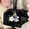 Llavero Colgante de Flor de Acrílico Creativo Lindo Estilo Ins para Bolsos de Niñas, Encanto Decorativo, Colgante Pequeño de Pareja