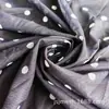 Base preta com estampa de bolinhas brancas em tecido de malha 40D poliéster-elastano stretch tecido base estampado para vestidos de férias na praia