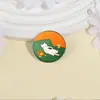 Broches Divertidos con Temática de Animales, Insignias de Metal, Accesorios para Ropa, Pines de Solapa, Patrones Geométricos Redondos, Venta al por Mayor de Fábrica
