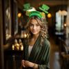 Disfraz de trébol de la suerte para el Día de San Patricio irlandés, accesorios para el escenario de fiesta