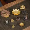 Accesorios para Incienso, Porta Incienso de Calabaza, Porta Incienso Poroso Mini Gota de Agua, Porta Incienso de Tortuga Zen Loto, Porta Incienso Longteng