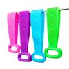 Toalla de baño de silicona, resistente, para baño, con artefacto para frotar la espalda, con lodo y ceniza, cepillo de baño para quitar la piel de la espalda larga para hombres y mujeres.