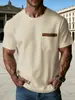 Novas Roupas de Verão Masculinas para E-commerce Transfronteiriço: Camiseta Esportiva Casual Respirável de Corte Solto, Camiseta Masculina Simples Versátil de Manga Curta