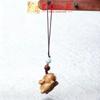 Yiming Xianyuan Cadena para Teléfono Móvil Colgante Elefante Sándalo Llavero de Coche Colgante Tallado Regalo Lindo para Hombres y Mujeres