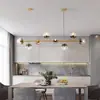 Lustre de sala de estar de luxo leve, luminária de sala de jantar moderna minimalista Zhongshan, luminária de iluminação residencial estilo nórdico, luz principal de quarto feijão mágico, ferro