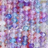 2024 Contas Lisas de Cristal Rachado de Gelo Contas Soltas Acessórios de Joias Cor Sorvete Contas Florais Rodadas Tingidas em Água Roupas
