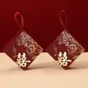 Caixa de Doces para Casamento 2025 Nova Caixa para Casamento e Noivado Caixa de Açúcar Caixa de Doces para Casamento Caixa de Embalagem Estilo Chinês