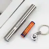 Chaveiro de Luz Laser Multifuncional Três em Um Laser Infravermelho Laser Chaveiro Portátil Aço Inoxidável Laser Bateria Lanterna Pequena