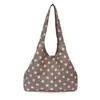 Bolsa de axila casual estilo coreano com estampa de letras de grande capacidade para mulheres, nova bolsa tote com estampa de leopardo 2026, bolsa de ombro e bolsa transversal