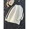 Suéter Masculino Cleanfit Cor Damasco com Zíper Meio e Gola Alta, Cardigã de Tricô Grosso Patchwork Listrado com Forro de Lã para Inverno