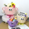 Canasta de Regalo para el Día del Niño con Flores, Snacks, Billetes de Lotería, Cesta de Juguetes, Caja de Almacenamiento Grande, Caja de Regalo de Alta Gama