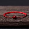 Mineral en Bruto Oro Púrpura Cinabrio Cuentas Pulsera Tobillera Hecha a Mano Cuerda Estilo Pareja Pulsera Buena Suerte Cuentas de Buda Seguro Sencillo Regalo