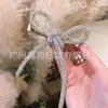 Pinzas para el cabello con moño de pedrería brillante al por mayor para niñas, pinzas de pico de pato, gomas para el cabello, estilo femenino, suaves para el cabello
