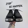 Nuevos Zapatos Derby de Metal Serie Industria Pesada con Suela Gruesa Zapatos Retro de Moda para Hombre Sentido de Alta Gama Aumentado Zapatos de Cuero Oscuro