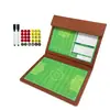 Tablero táctico de fútbol plegable de cuero, tablero de mando para entrenamiento de entrenadores, tablero táctico magnético para partidos, escribible y borrable