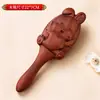 Peine de Cojín de Aire de Sándalo Rojo, Peine de Airbag Tallado para Masaje de Meridianos del Cuero Cabelludo, Peine de Masaje Especial para Mujer con Talla de Zorro, Regalo para Mamá