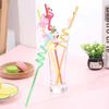 Amazon Transfronterizo Decoración de Fiesta Europea y Americana Pequeños Regalos Dinosaurio Dibujo Animado Mascota Pajita Reutilizable Flexible Estilo Dibujo Animado