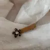 Pinza para el pelo vintage de acetato con estampado de leopardo y flor de pedrería, pinza Bb versátil y elegante, pasador ovalado para flequillo y accesorios para el cabello para mujer