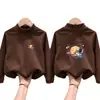 Roupa de Baixo Infantil Gola Alta Meia Outono/Inverno Novo Estilo Veludo Alemão Roupas de Outono para Meninos Top de Manga Longa Quente e Versátil para Crianças de Meia-Idade a Mais Velhas