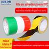 Fita de aviso de pvc atacado fita de chão preta e amarela 33 m espaço de estacionamento armazém oficina marcação fita zebrada