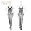 Feimu 7506 Lencería Sexy Calada Malla Transparente Body Abierto en la Entrepierna Ropa Sexy de Malla Abierta en la Entrepierna Productos Eróticos